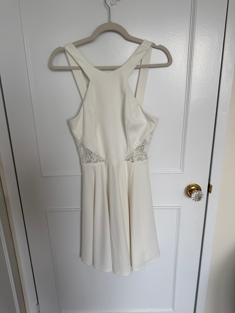 Ivory Lace-Detail Dress